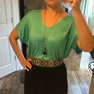 Blue dolman top S